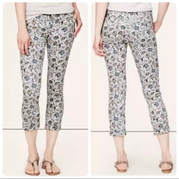 LOFT Denim - Loft Modern Crop White Paisley Jeans